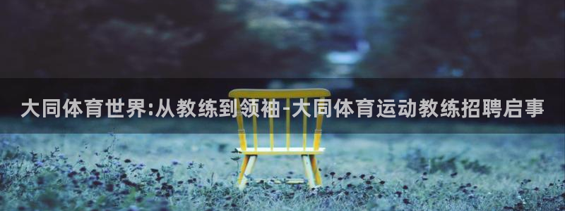 火爆体育app官方下载：大同体育世界:从教练到领袖-大同体育运动教练招聘启事
